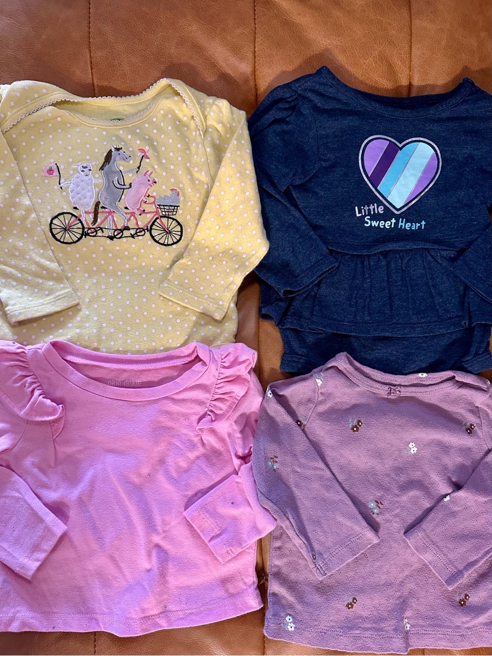 Carter's Long-Sleeve Tops Set - Yellow, Navy, Pink, Lavender